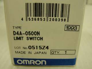 New Omron Limit Switch Module, D4A 0500N  