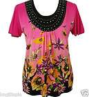   Womens Size SMALL 6/8 Pink Purple Floral Top Blouse Summer Shirts