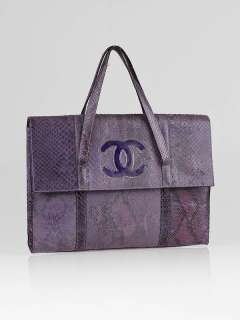 Chanel Iridescent Purple Python Small Flap Evening Bag  