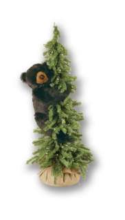 40 Ditz Pre Lit Christmas Tree with Black Bear  