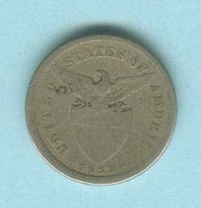 PHILIPPINES FIVE CENTAVO 1918 S MULE #102 RARE SHIPS FREE IN THE US 