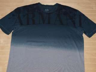 Armani Exchange Ombre Large Logo T Shirt Steeple Grey NWT  