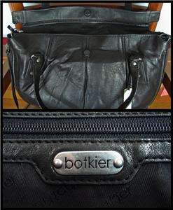 BOTKIER Sophia Large Black Lambskin leather satchel crossbody bag nwt 