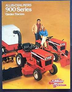 Allis Chalmers 900 Series Garden Tractors Brochure  