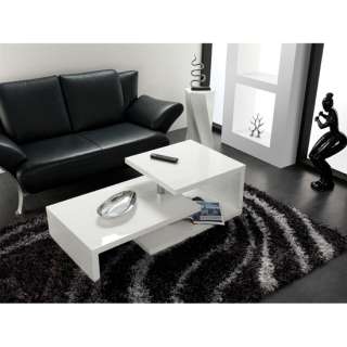 Coffee table in a white high gloss finish