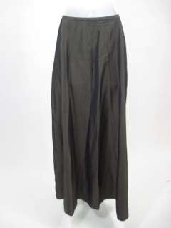 DRIES VAN NOTEN Green Metallic Full Length Skirt Sz 38  
