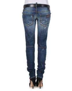 585 Dsquared Womens S75LA0302 Painted Super Slim Fit Jeans US 4 EU 