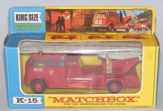 Matchbox King Size K15 AEC Merryweather Fire Escape MIB  