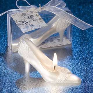 Bougie chaussure cendrillon  décoration de table mariage / baptême 