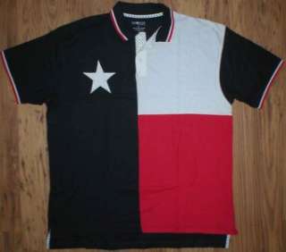 Texas Flag NEW Mens Polo Shirt Red White Blue Stars  