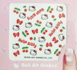 2011 New Hello Kitty Nail Art Sticker #Cherry  