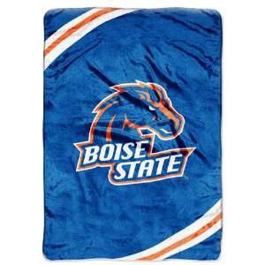 Boise State Broncos Ncaa Royal Plush Raschel Blanket (Force Series 