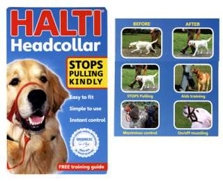 New Dog Walk HALTI HEAD COLLAR+Link+Free* Training Book  
