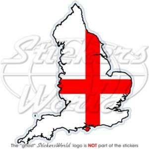 ENGLAND St George Cross Map Flag UK Vinyl Sticker Decal  