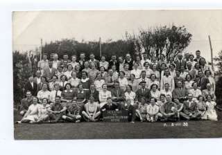 ms1496   Holiday Fellowship Hythe   large group 1938   postcard  