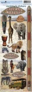 Paper House Travel~AFRICA / SAFARI~Scrapbook Stickers  