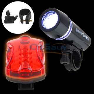 Bike Cycle Bicycle 5 Led Front & Rear Safety Light Set Flash Modes 