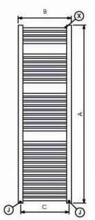 TERMOARREDO SCALDASALVIETTE RADIATORE BAGNO 180 X 45 C  