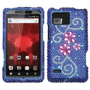 Juicy Flowers Crystal Diamond BLING Hard Case Phone Cover Motorola 