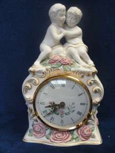 FRANKLIN MINT MANTLE CLOCK THE FIRST EMBRACE  