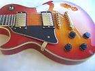 westfield e4500 lp custom style guitar left handed cherry sunburst 