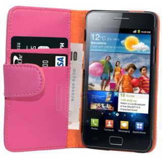 London Magic Store   H PINK WALLET LEATHER CASE FOR SAMSUNG GALAXY S2 