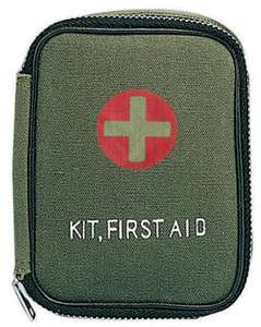   Drab Military/Camping/Hiking Zippered First Aid Pouch   Pouch Only