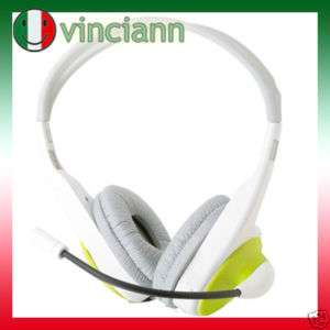 Cuffie PC microfono BASS VIBRATION VERDE Rainbow Skype  