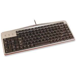  Evoluent KB1 Mouse Friendly Keyboard, USB, Black/Silver 