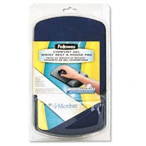  Fellowes  Gel Wrist Support And Mouse Pad w/Antimicrob 
