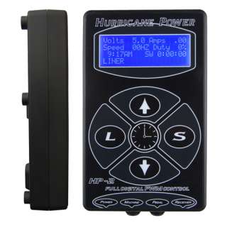 Huricane hp 2 dual level tattoo power supply with foot pedal and clip 