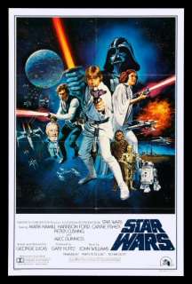 STAR WARS * CineMasterpieces STYLE C 1SH ORIGINAL MOVIE POSTER 1977 NM 