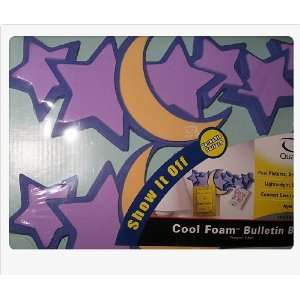  Moon & Stars Adhesive Foam Bulletin Board Bars ~ Purple 