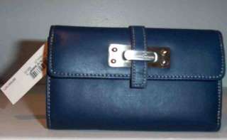 NWT KENNETH COLE LEATHER WALLET ~BLUE~ $95  