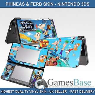 Phineas and Ferb Nintendo 3DS Stickers Skin  4 Piece Protective Cover 