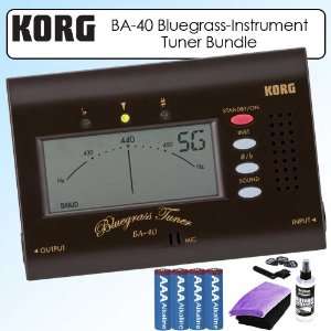  Korg BA 40 Tuner for Bluegrass Instruments Bundle With 