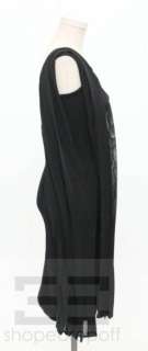 Zac Posen Black Asymmetrical Pleated Sleeveless Cocktail Dress Size M 
