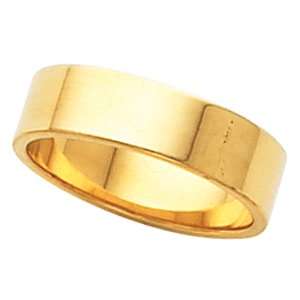   14K Yellow Gold Wedding Band Ring Ring. 05.00 Mm Flat Band In 14K