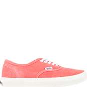 VANS Washed Authentic Slim Womens Shoes   Hot Coral