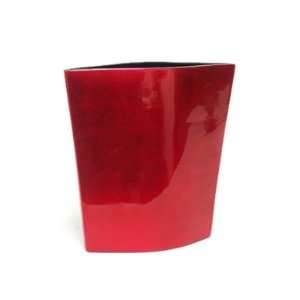  Art Deco Hand Crafted Iridescent Red Vase, Small Kitchen 