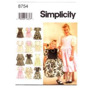  Simplicity Sewing Pattern 8754 Girls Formal Dress in 2 