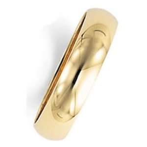  5.0 Millimeters Yellow Gold Heavy Wedding Band Ring 18kt 