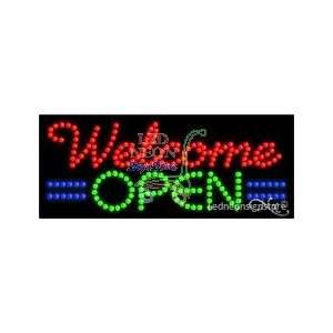  Open Welcome LED Sign 11 inch tall x 27 inch wide x 3.5 
