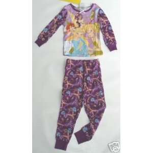   Disney Fairies Tinker Bell Girls Long PJ Pajamas Sz 2 