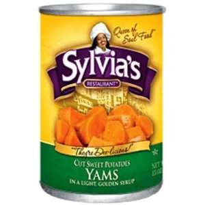 Sylvias yams, cut sweet potatoes 15 oz Can  Grocery 