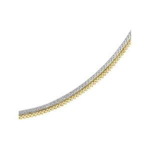  Double Row, Basket Weave Chain Bracelet   6.25 MM Jewelry