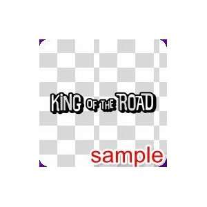 CARS KING OF THE ROAD 10 WHITE VINYL DECAL STICKER 