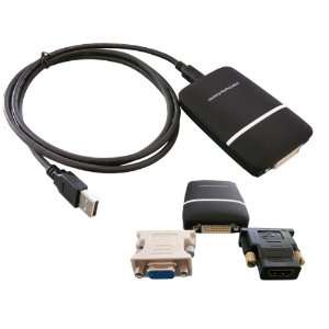 KALEA INFORMATIQUE ©   Cordon Convertisseur USB vers HDMI / DVI / VGA 