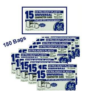WX60X1 12 boxes of Universal Plastic Trash Compactor Bags by General 