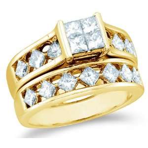 14k Yellow Gold Diamond Ladies Womens Bridal Engagement Ring 